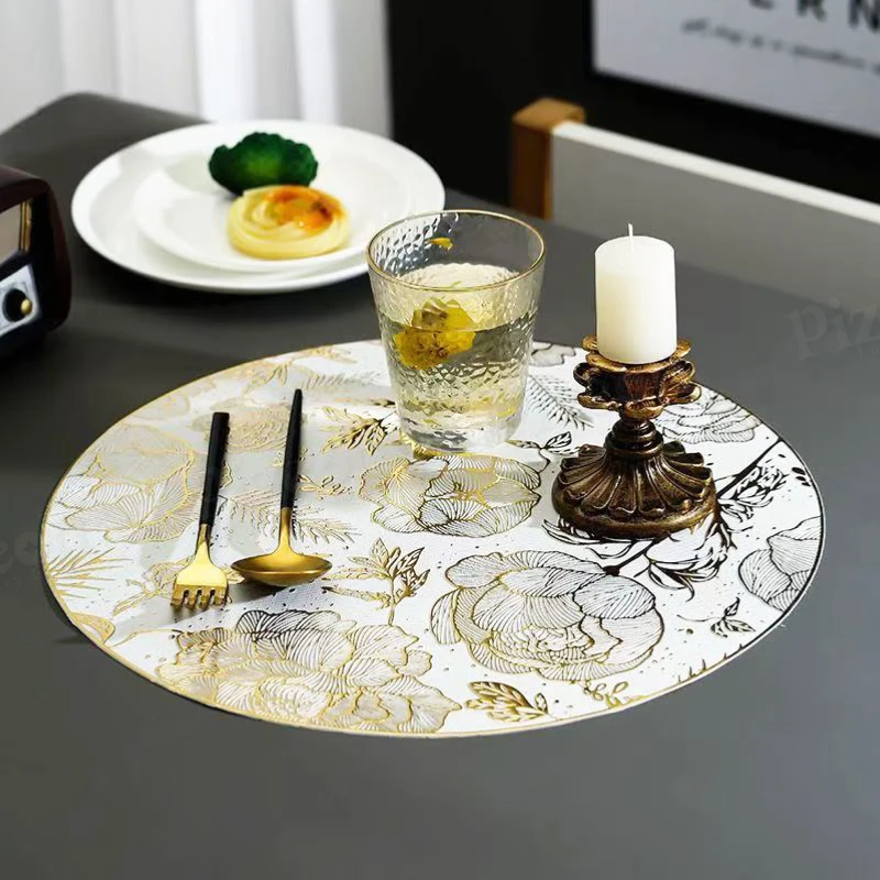 Round Floral Placemat for Dining Table