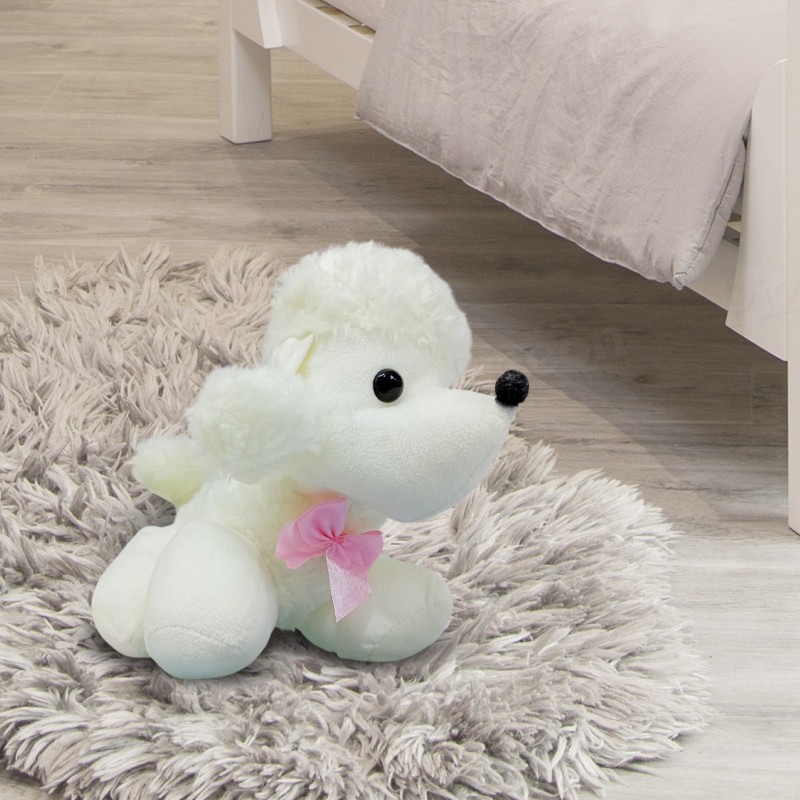 12cm Cute 3D Poodle Dog Plush Toy