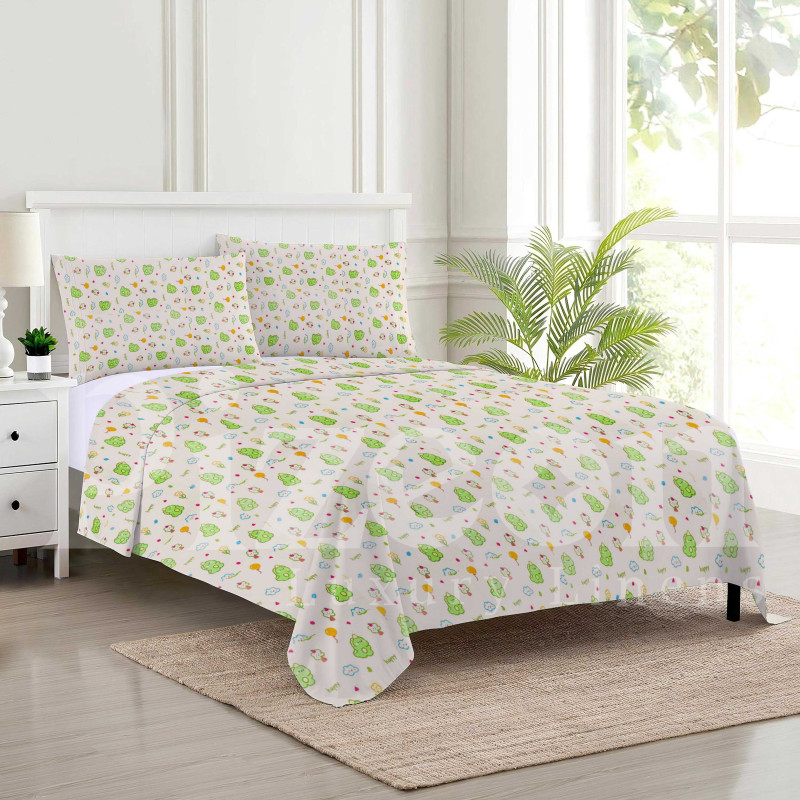 Reversible 3-Piece Floral Patchwork Quilted Bedspread Set