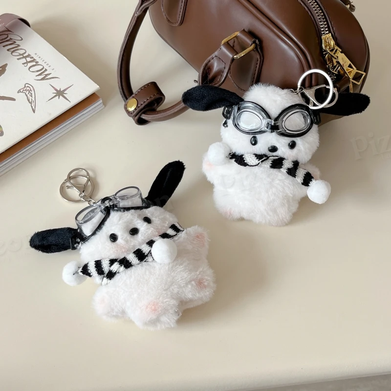Netflix Aviator Blush Pacha Dog Plush Keychain – Cute Animal Toy Bag Charm & Gift