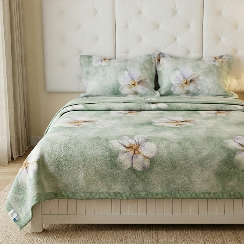 Luxury Imported 3-Piece Floral Bedspread Set