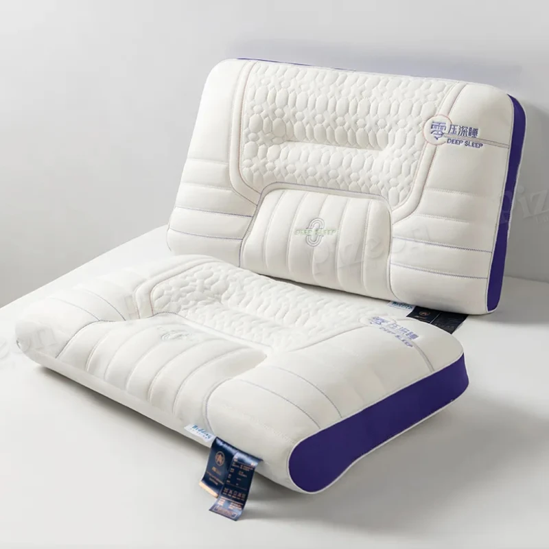 1 Pc Imported Natural Ergonomic Pillow - Cervical Support, Anti-Mite & Antibacterial (48x74cm) | Orthopedic Sleep Solution