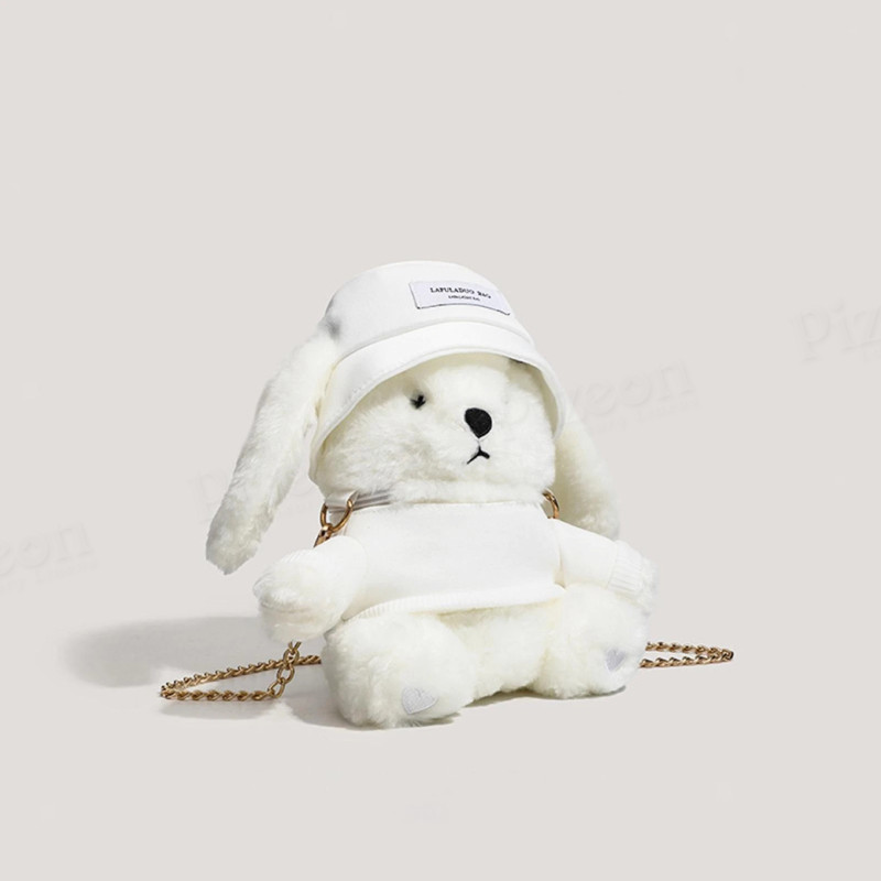 Bunny Ears Plush Bag - 2023 Fashion Furry Crossbody Purse for Women
