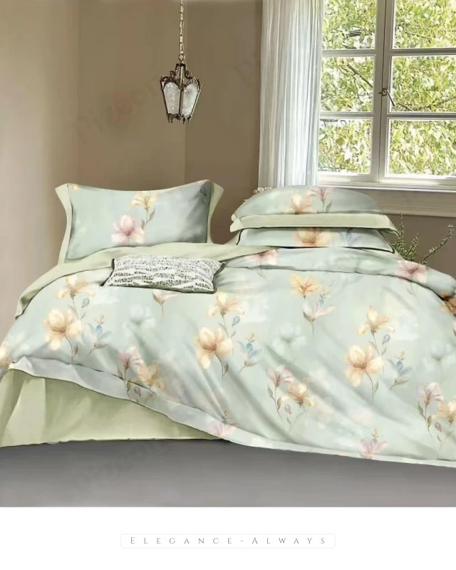 Elegant & Durable Imported Cotton Bedding Sheet Set (3-Pieces)