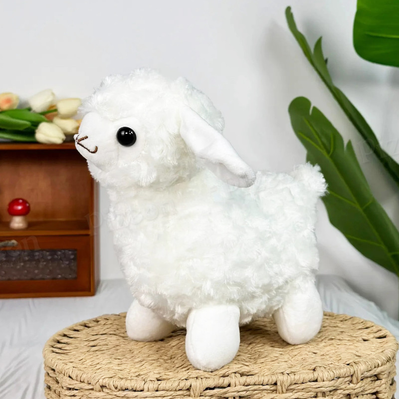 White Sheep Plush Doll - Soft Baby Soother & Kawaii Bed Decor