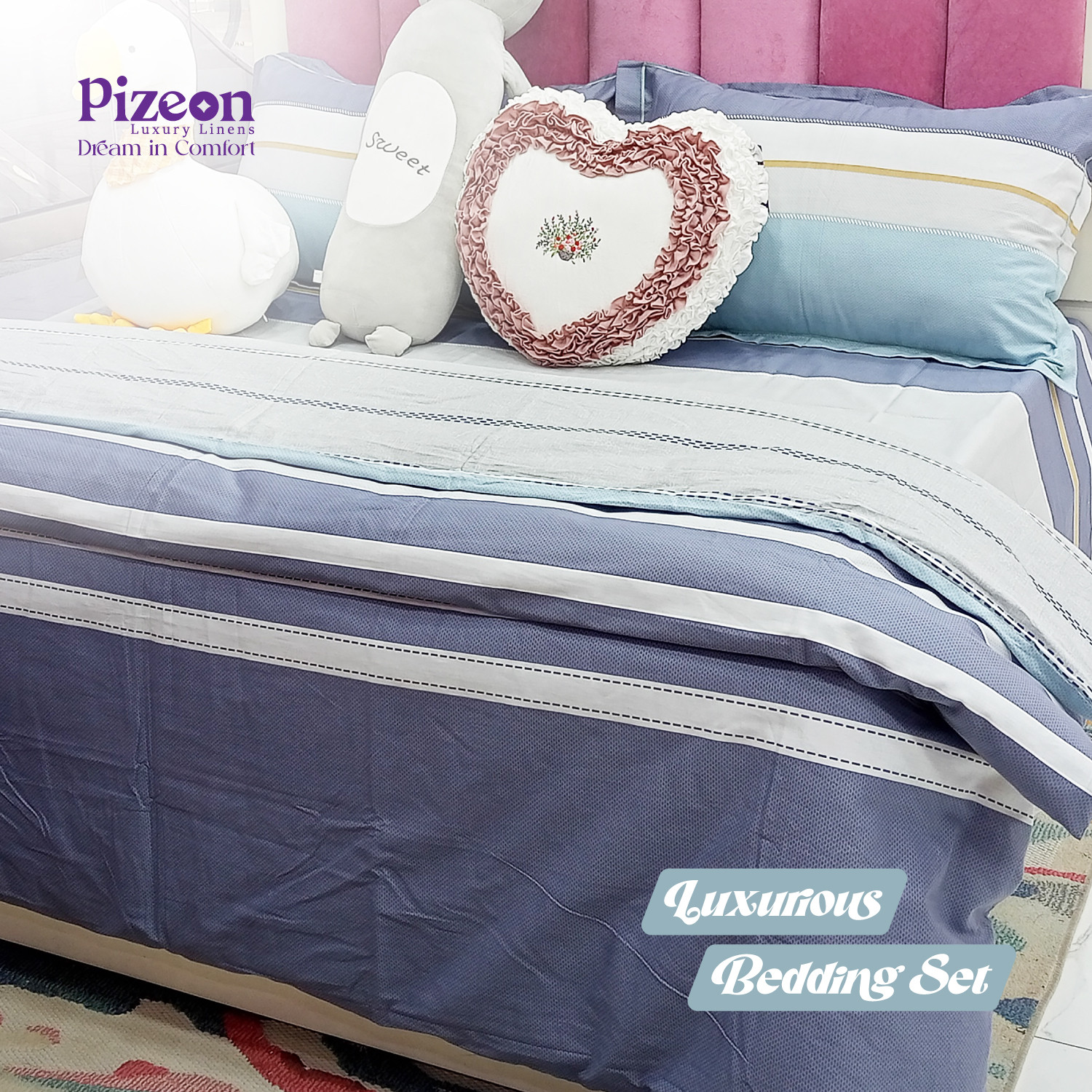 Imported King Size 4-Piece Bedding Set