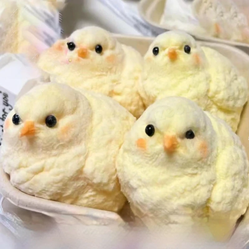 Squishy Chick Duo - Portable Stress Relief & Cute Fidget Toys