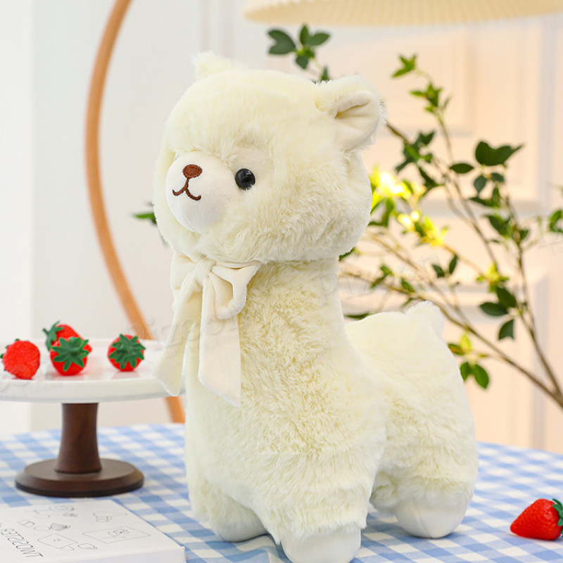 46cm Cute Plush Alpaca Doll Toy with Tie