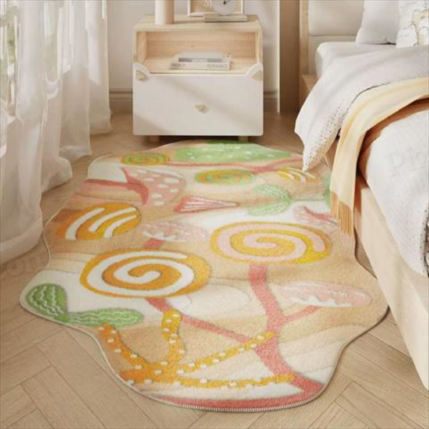 Whimsical Candy Swirl Floor Mat