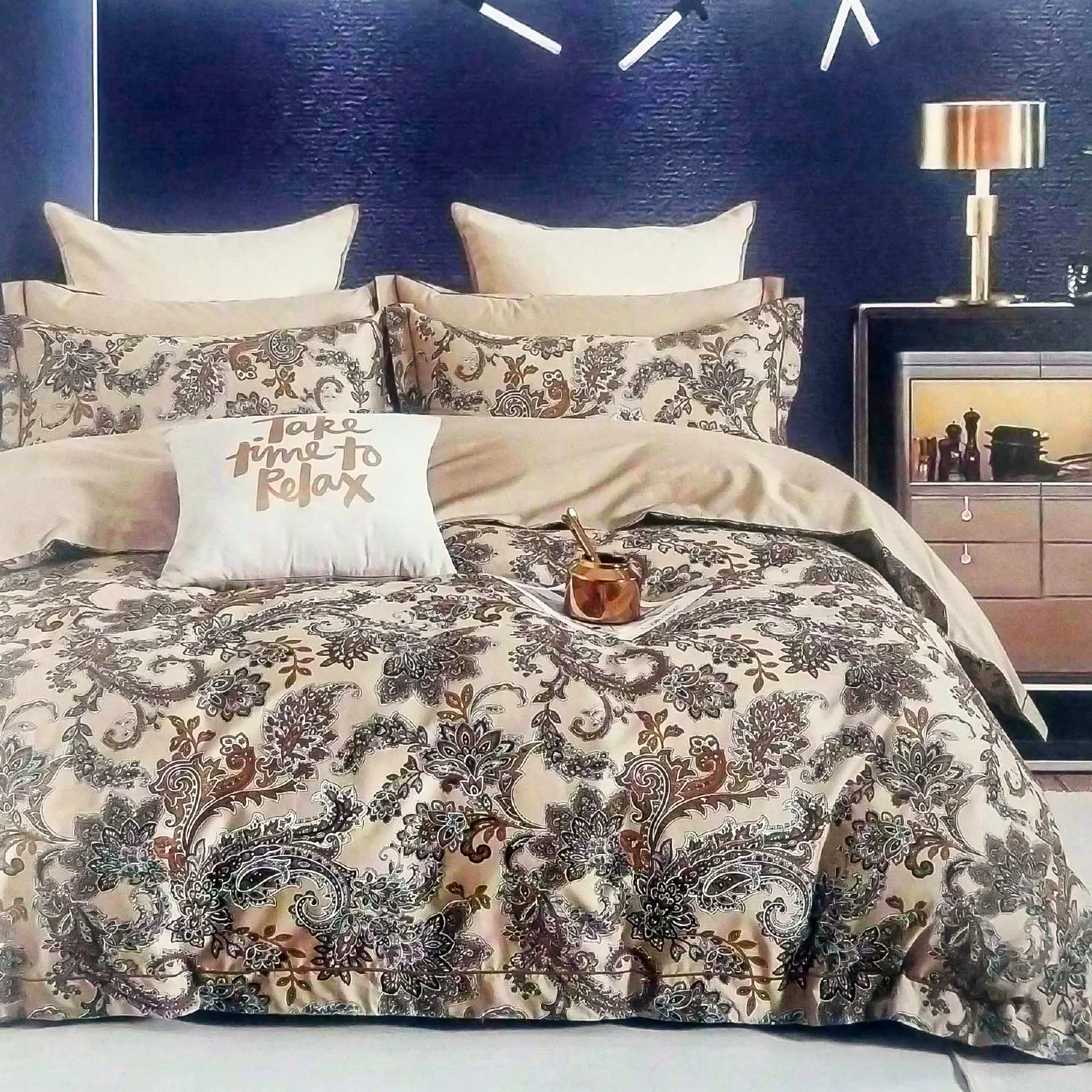Elegant & Durable Imported Luxury Twill Cotton Fabrics Bedding Set (3 Pieces)