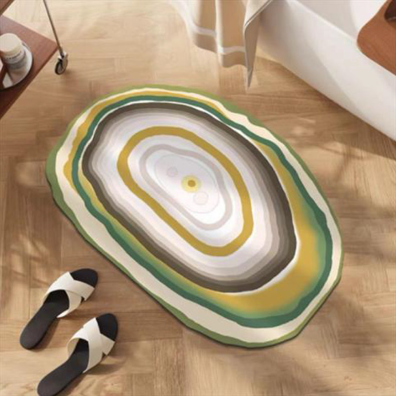 Round Pattern Print Door Mat