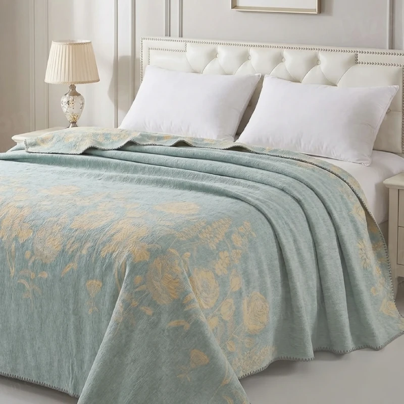 Imported Pure Cotton Floral Jacquard Blanket - Jacquard Pure Cotton Blanket King Size (200 x 230 cm) The Best Blanket in Bangladesh
