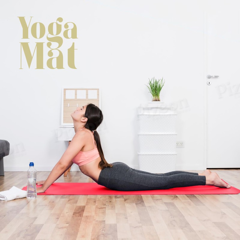 YOGAPVC-BLK All Purpose Extra Thick Yoga Fitness & Exercise Mat