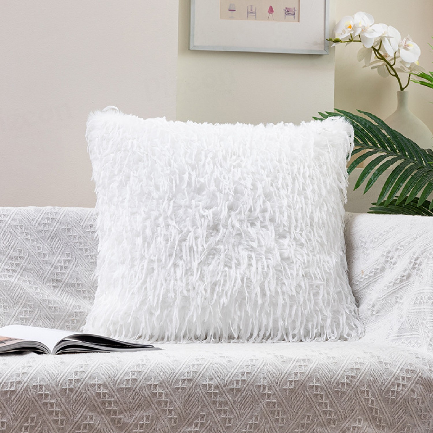 Fluffy Faux Fur Cushion Cover
