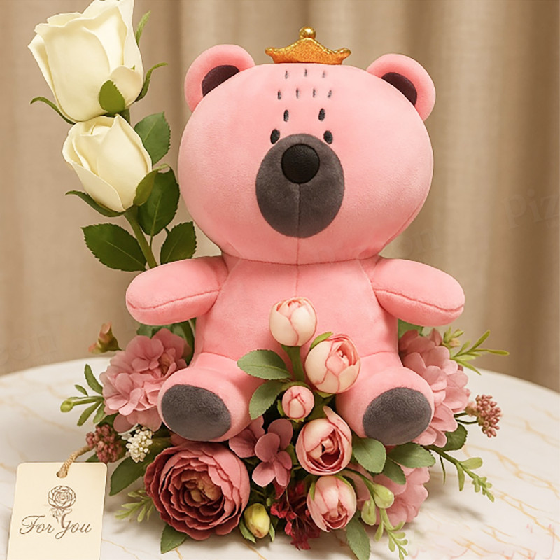 Royal Crown Teddy Bear - Hypoallergenic Plush