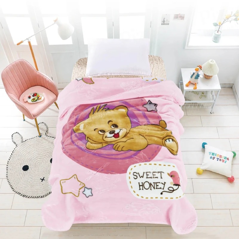 Premium Imported Cartoon Printed Winter Baby Blanket