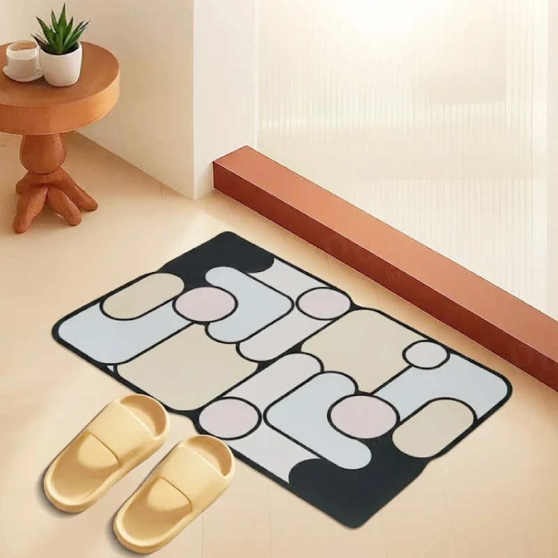 Diatom Mud Indoor Doormat | Ultra-Absorbent Entryway & Bathroom Floor Mat | Anti-Slip Quick-Dry Rug