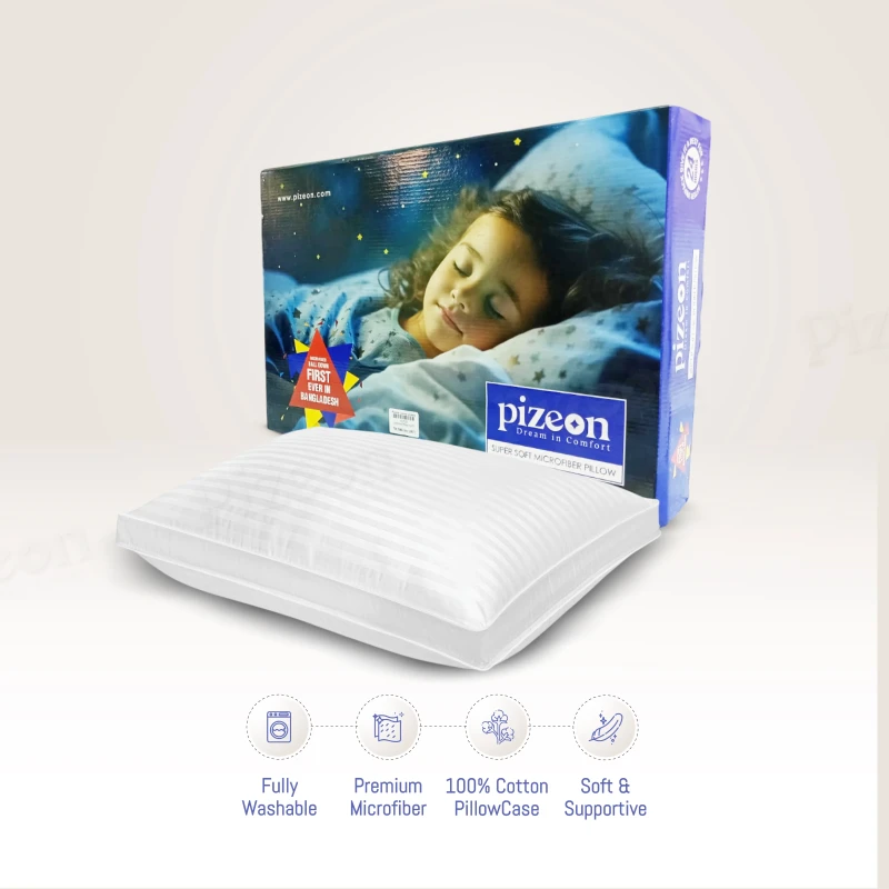 Double Piping Child's Head Pillow with White Stripes - (1 piece)