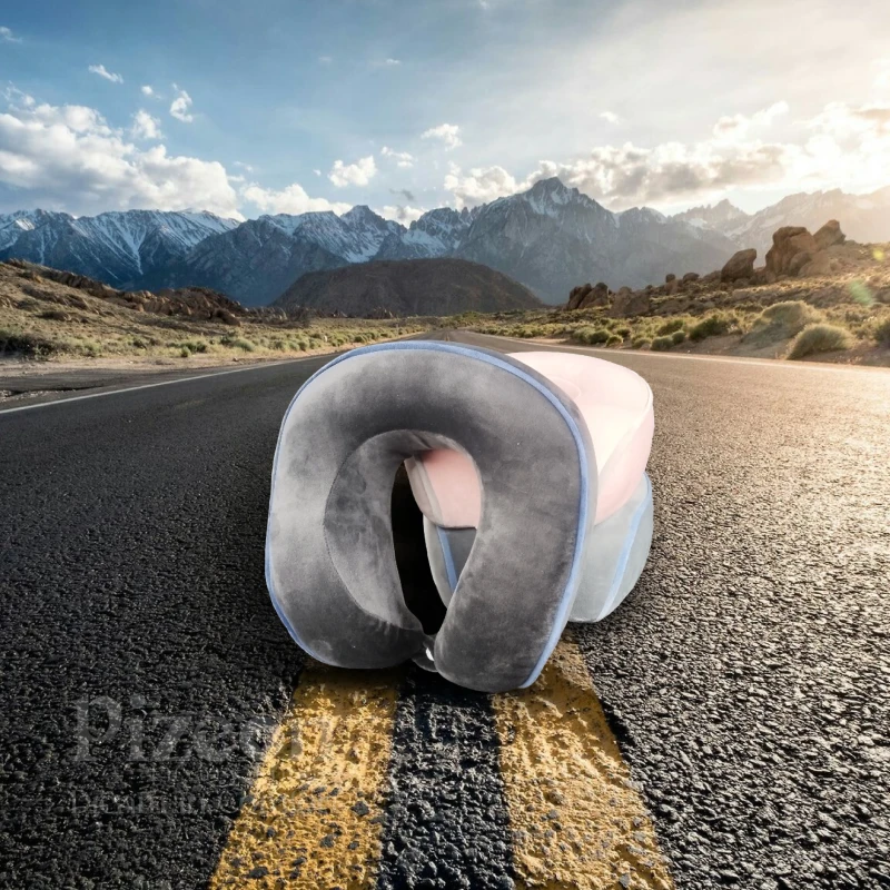 Premium Plush Memory Foam U-Shape Travel Neck Pillow