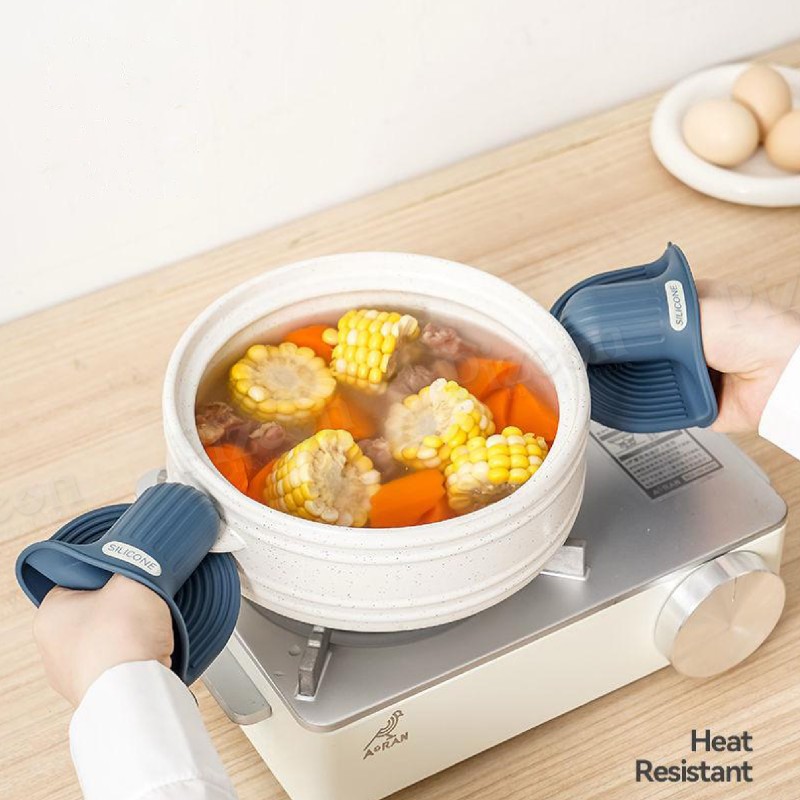 Silicone Pot Holder Set - Ultimate Heat-Resistant Gripping Gloves for Kitchen & Grill