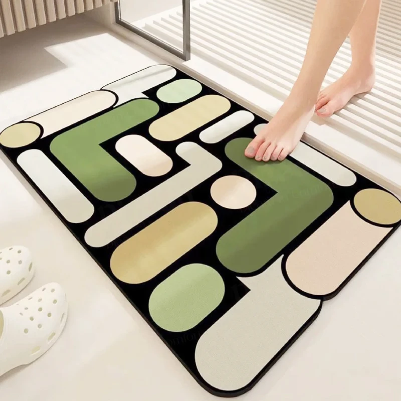 Diatom Mud Indoor Doormat | Ultra-Absorbent Entryway & Bathroom Floor Mat | Anti-Slip Quick-Dry Rug