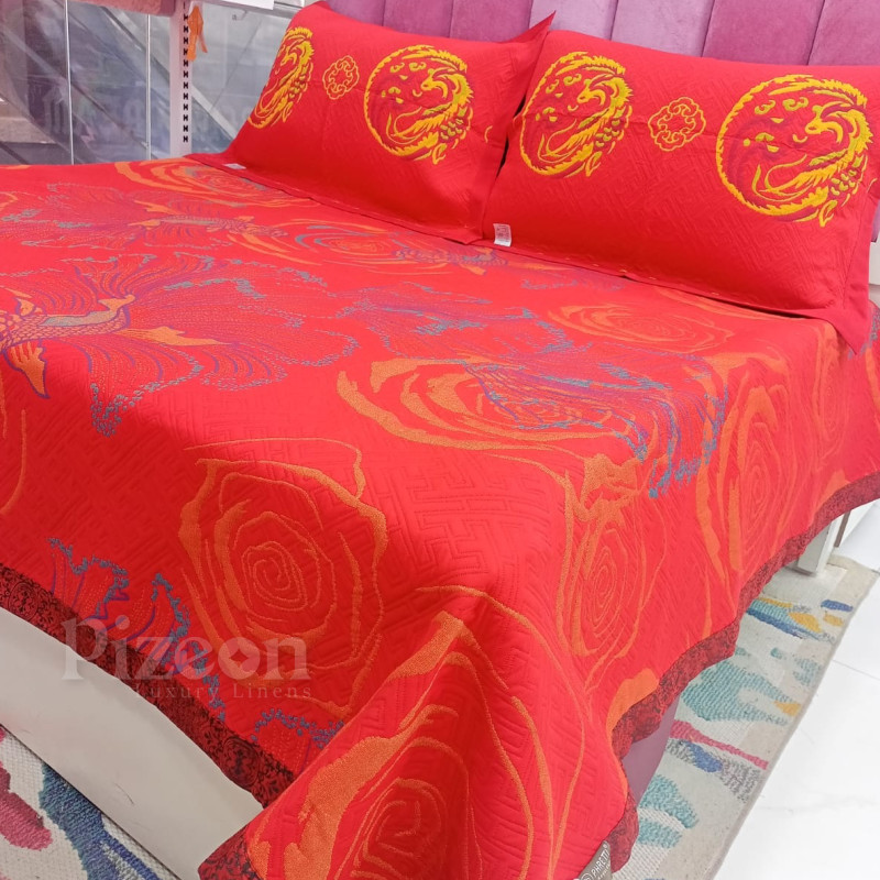 3-Piece Jacquard Bedspread Set