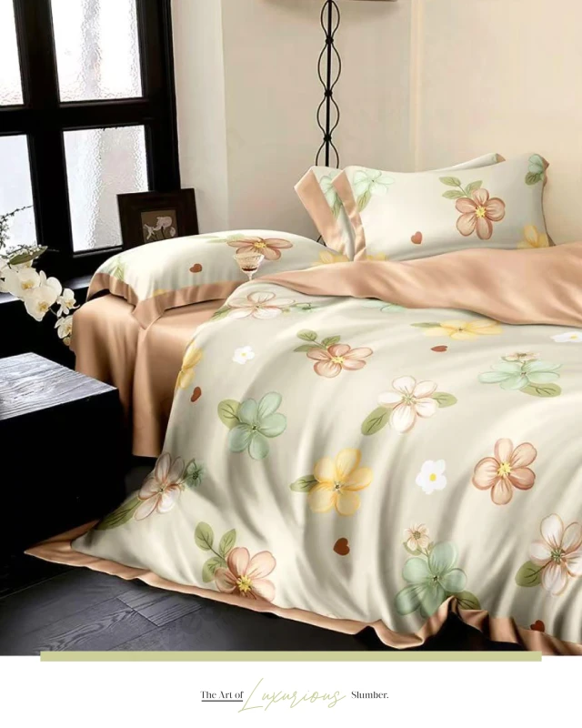 Premium Imported Luxury Cotton Bedding Set (3 Pieces)