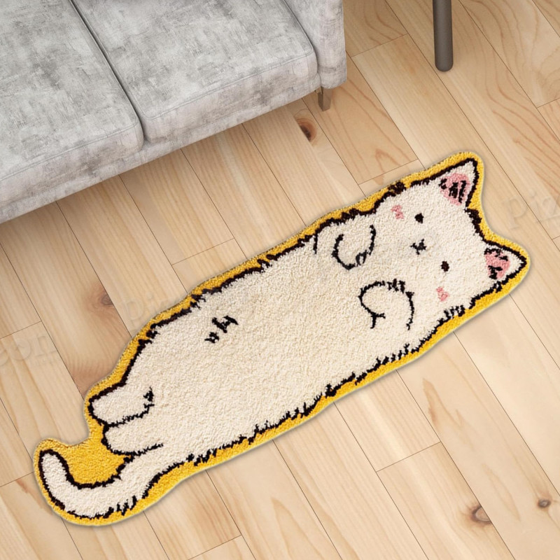 Cat Shaped Cute Animal Bedside Mat
