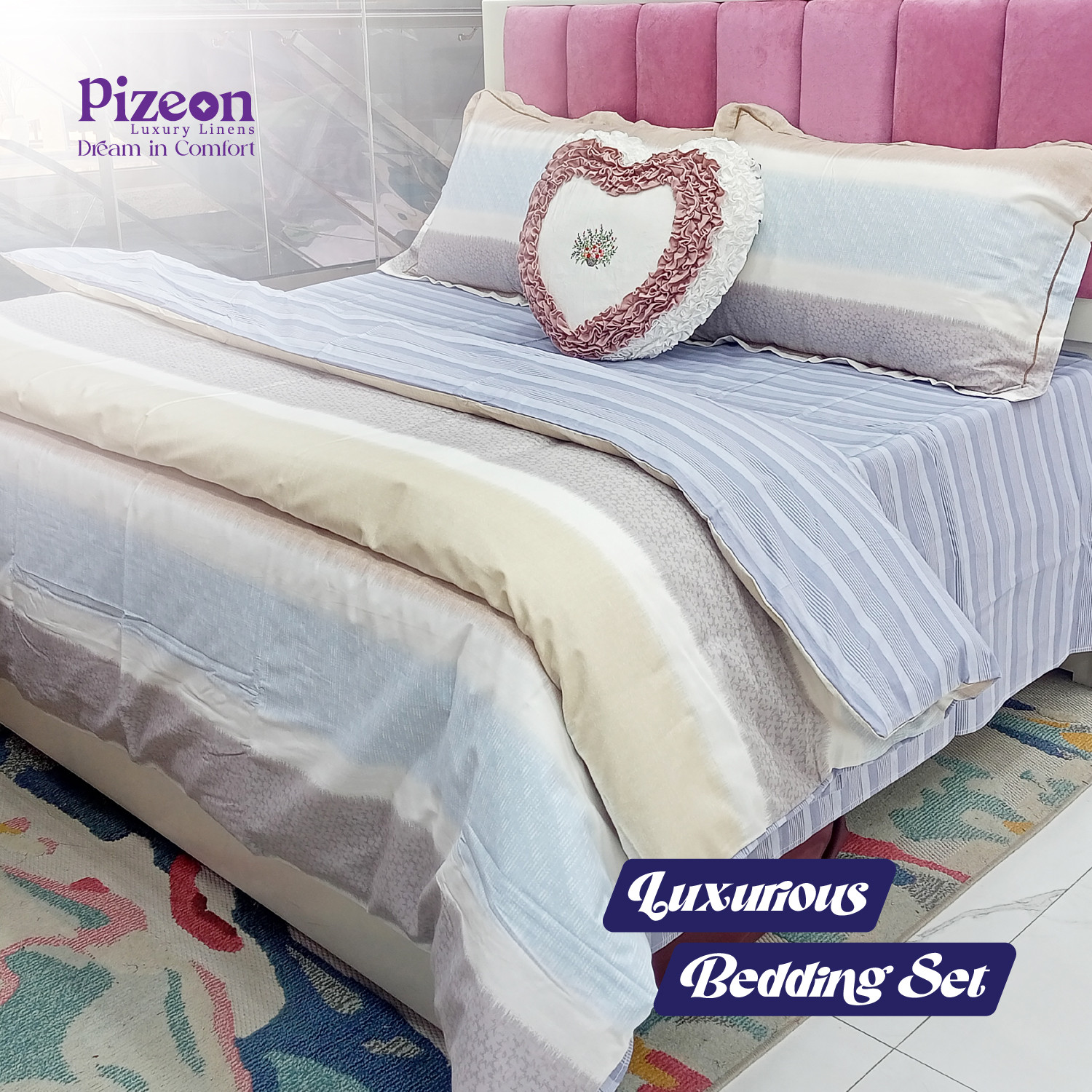Imported King Size 4-Piece Bedding Set