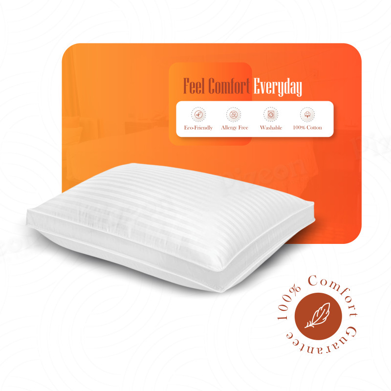 18x28" Ultra Comfort Reversible Microfiber Bed Pillow  - 1 Pc