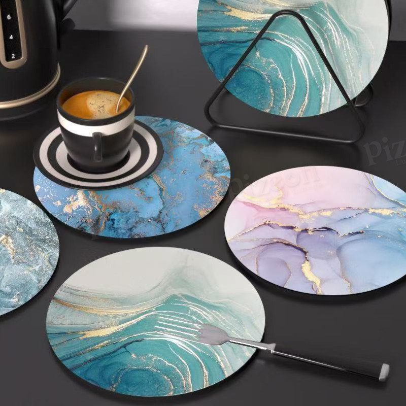Ceramic Absorbent Design Round Coasters
