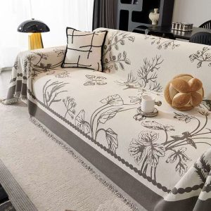 Luxury Chenille Sofa Cover, One Whole Sheet to Fully Cover the Sofa Cushions.