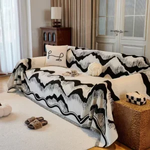 Luxury Chenille Sofa Cover, One Whole Sheet to Fully Cover the Sofa Cushions.